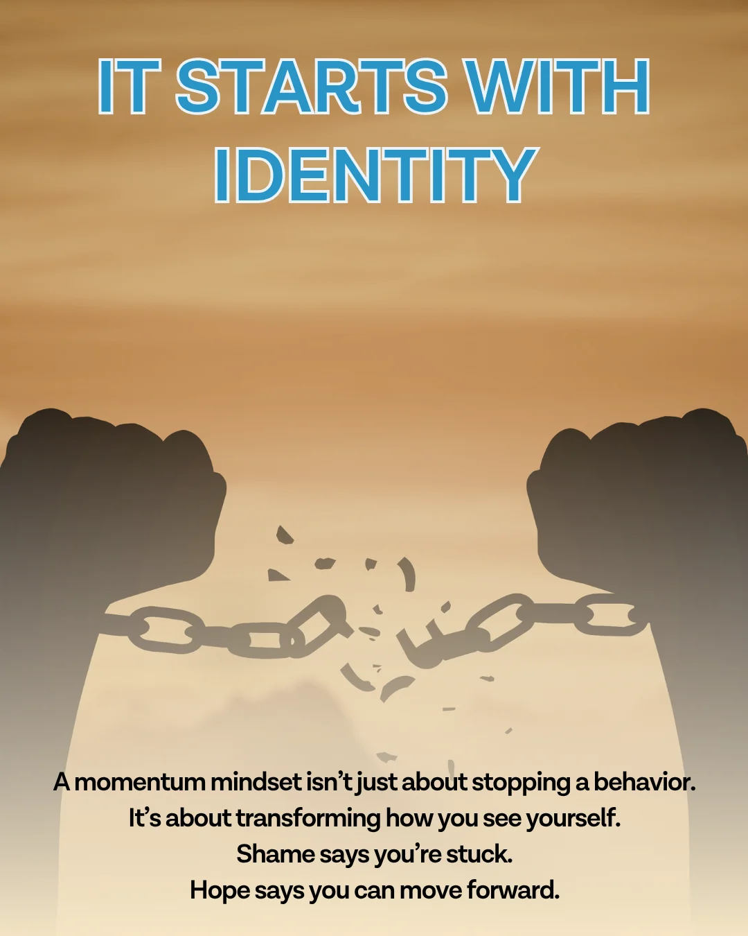 It starts with identity — a momentum mindset shift in porn recovery isn't just about stopping a behavior, it's about transforming how you see yourself: shame says you're stuck, hope says you can move forward